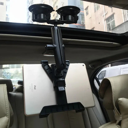 Heavy duty dual tablet suction cup mount with 1 inch ball head for ipad mini air 1 2 3 4