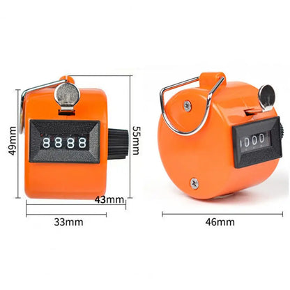 Metal Hand Tally Counter Clicker With 4 Digit Display No Battery Required Clicker Counter Portable Mechanical Sports Counter