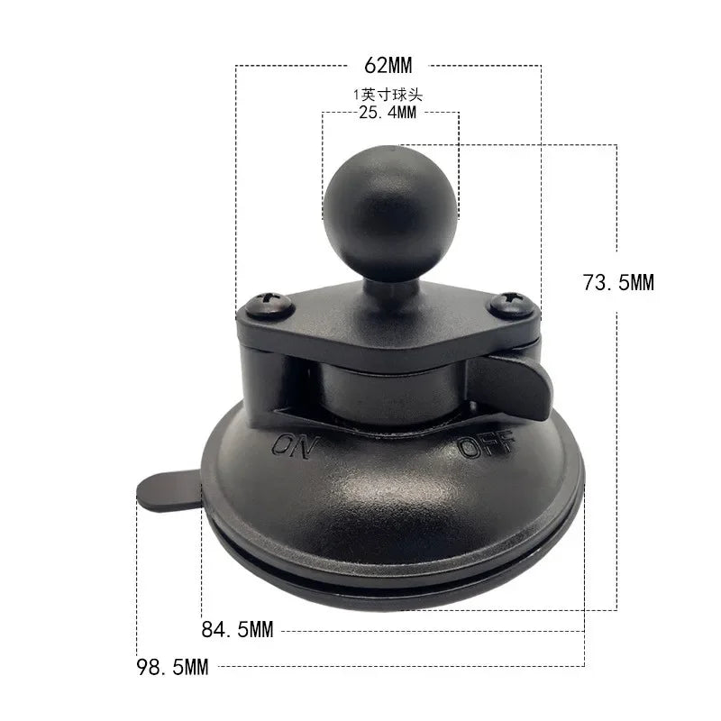 Heavy duty dual tablet suction cup mount with 1 inch ball head for ipad mini air 1 2 3 4