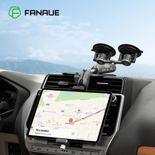 FANAUE Car Tablet Holder Suction Cup Mount with 1 inch Ball Supports for tablet Vehicle Windshields for RAM Mounts